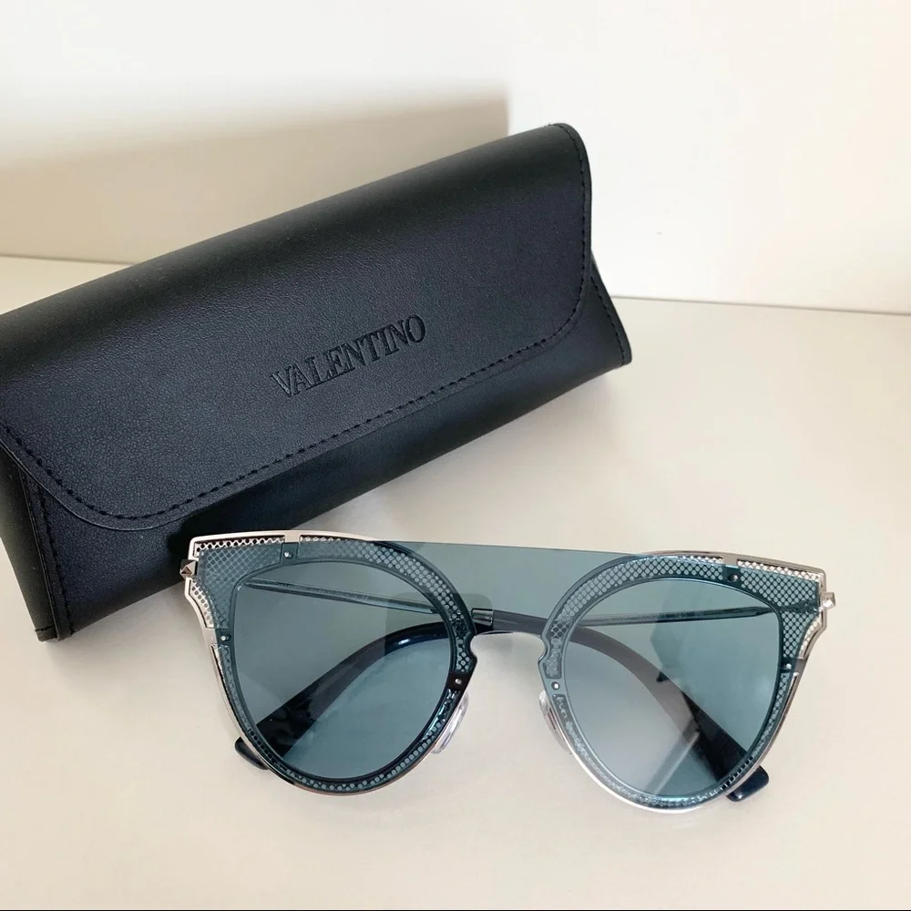 Valentino clear blue sunglasses